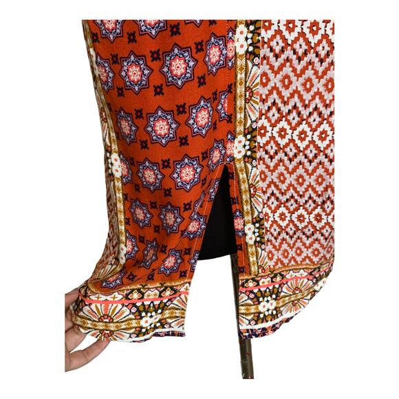 Elodie red white patchwork sleeveless blouse size Small - Picture 8 of 9